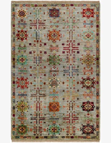 4' x 6' 2 Hand Knotted Ariana Ziegler Rug