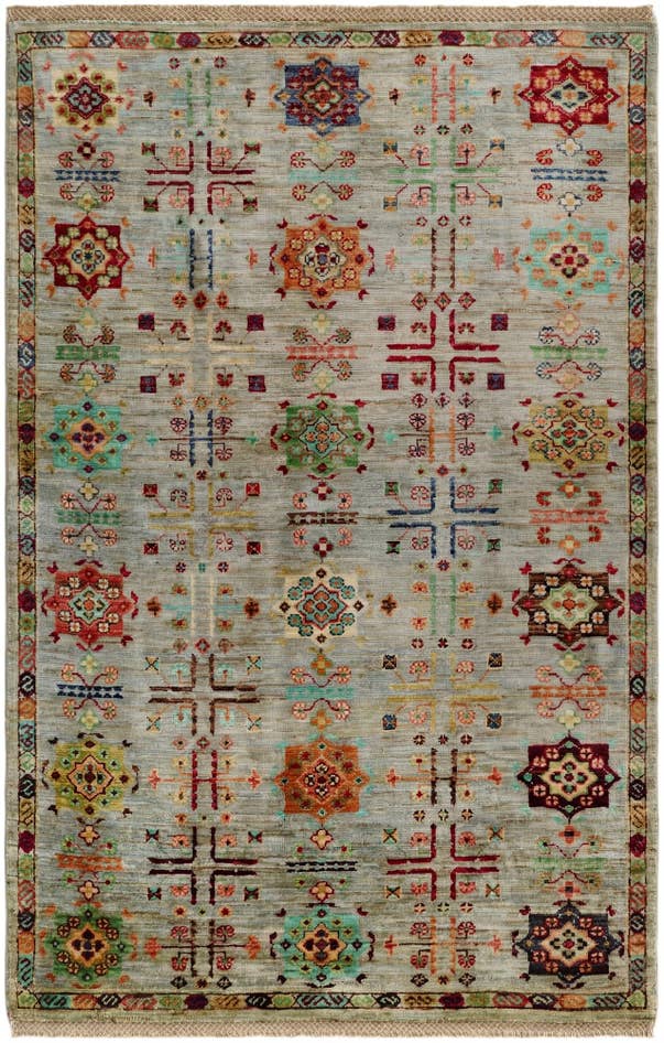 Detail image of 4' x 6' 2 Hand Knotted Ariana Ziegler Rug