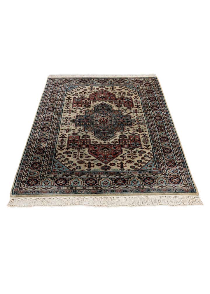 4' 3 x 6' 4 Hand Knotted Bokhara Oriental Wool Rug