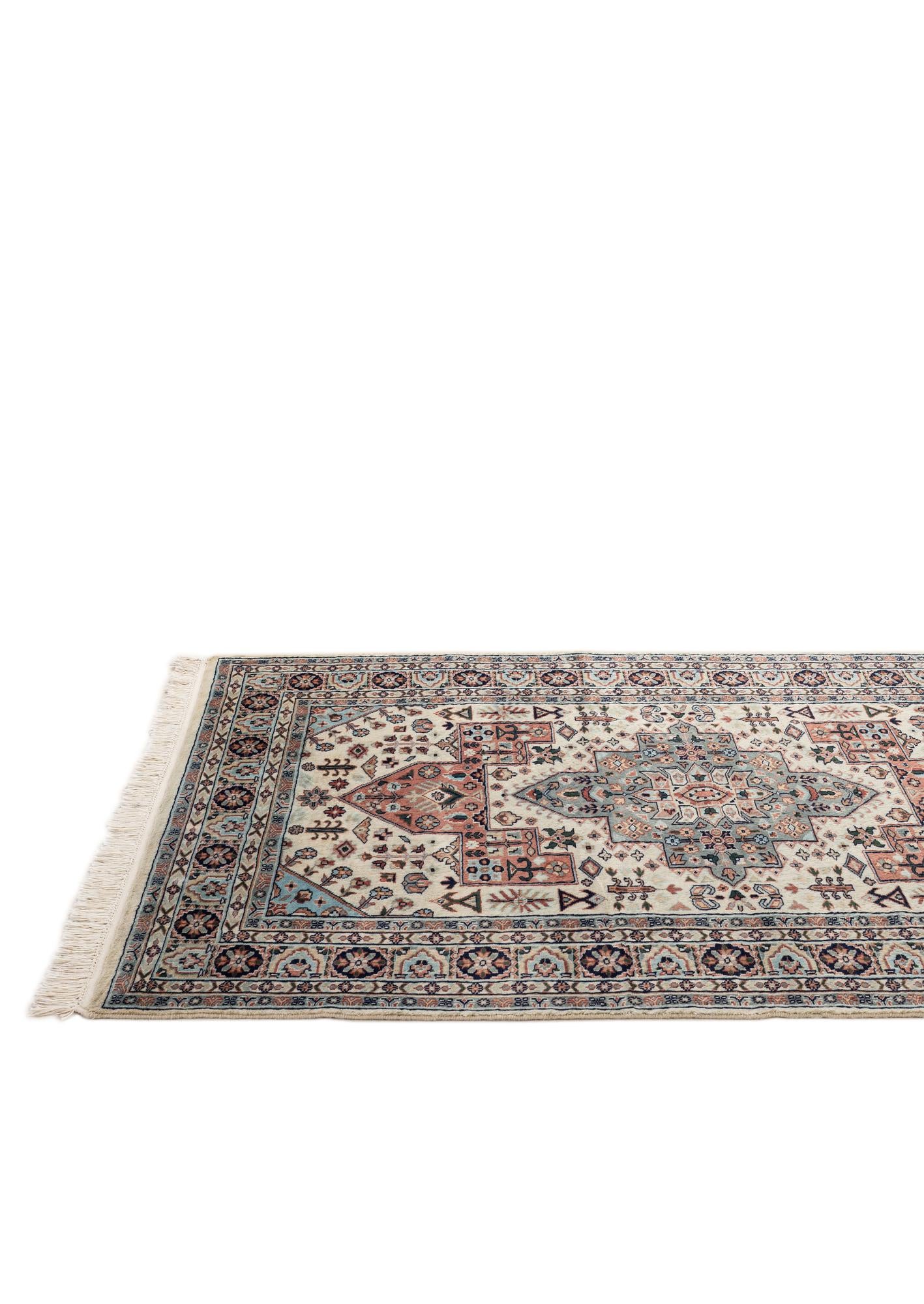 4' 3 x 6' 4 Hand Knotted Bokhara Oriental Wool Rug