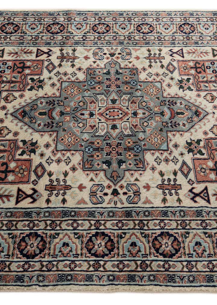 4' 3 x 6' 4 Hand Knotted Bokhara Oriental Wool Rug
