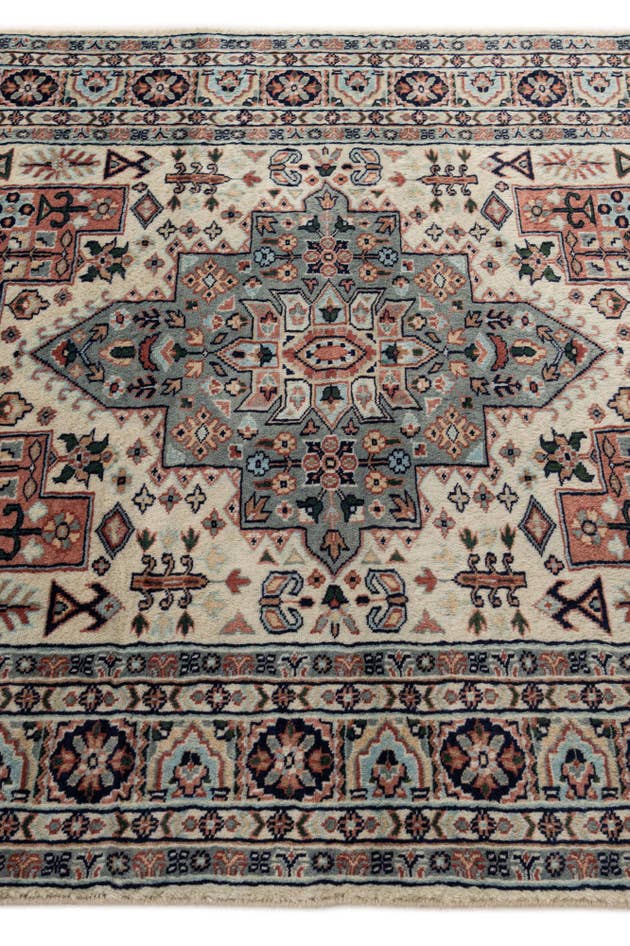 Detail image of 4' 3 x 6' 4 Hand Knotted Bokhara Oriental Wool Rug