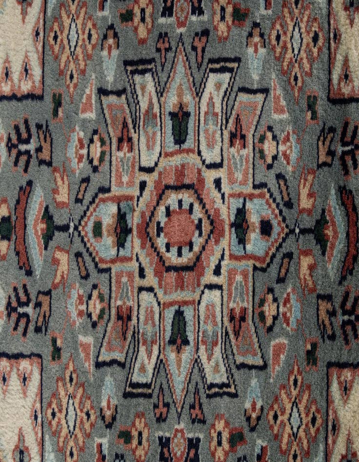 Detail image of 4' 3 x 6' 4  Hand Knotted Bokhara Oriental Wool Rug