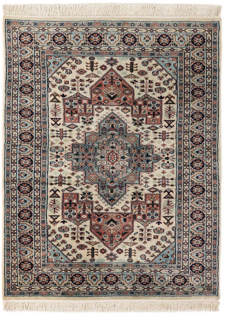 4' 3 x 6' 4 Hand Knotted Bokhara Oriental Wool Rug
