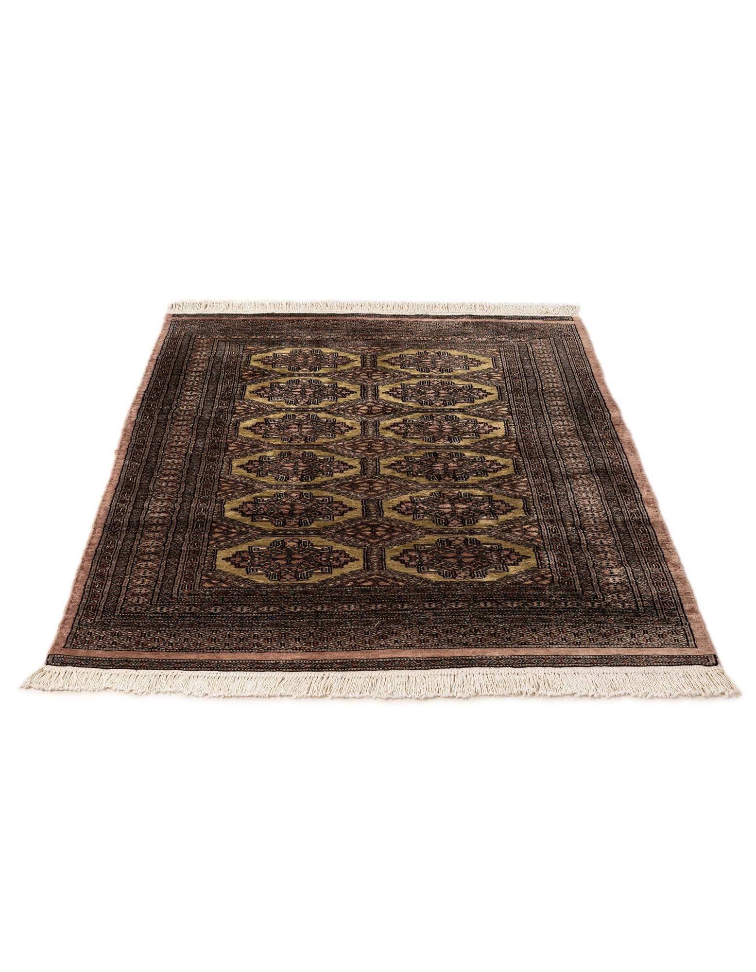4' 4 x 5' 5 Hand Knotted Bokhara Oriental Wool Rug