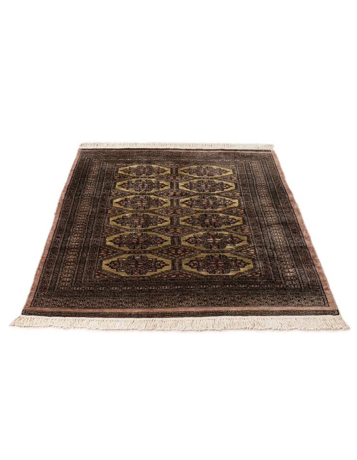 Detail image of 4' 4 x 5' 5 Hand Knotted Bokhara Oriental Wool Rug