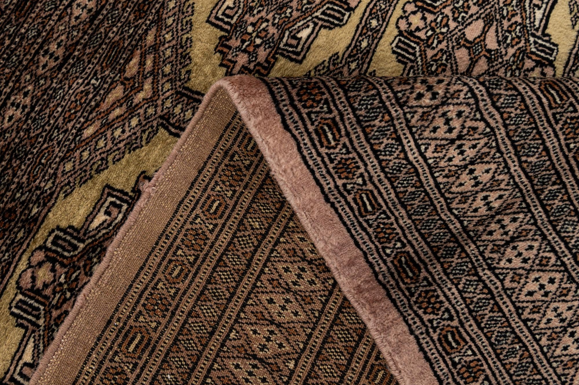 4' 4 x 5' 5 Hand Knotted Bokhara Oriental Wool Rug