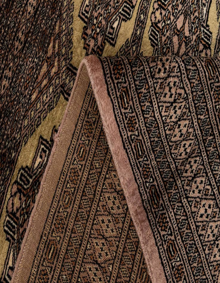 Detail image of 4' 4 x 5' 5  Hand Knotted Bokhara Oriental Wool Rug