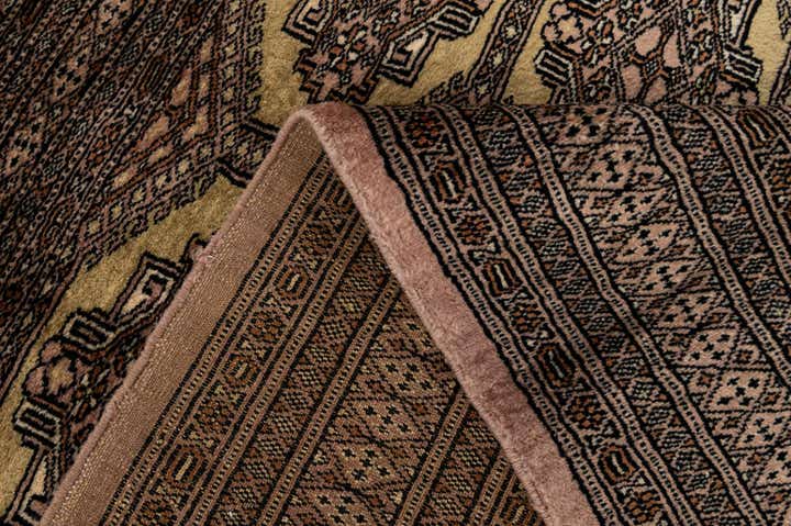 4' 4 x 5' 5 Hand Knotted Bokhara Oriental Wool Rug