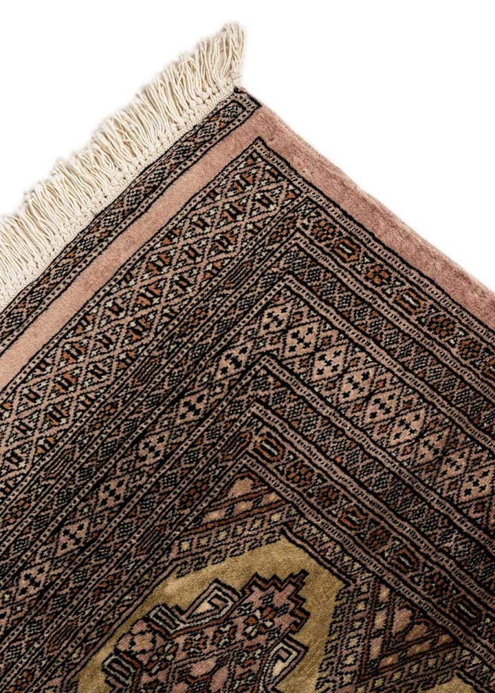 4' 4 x 5' 5 Hand Knotted Bokhara Oriental Wool Rug