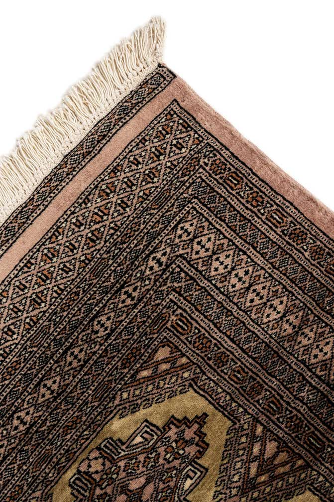 4' 4 x 5' 5 Hand Knotted Bokhara Oriental Wool Rug