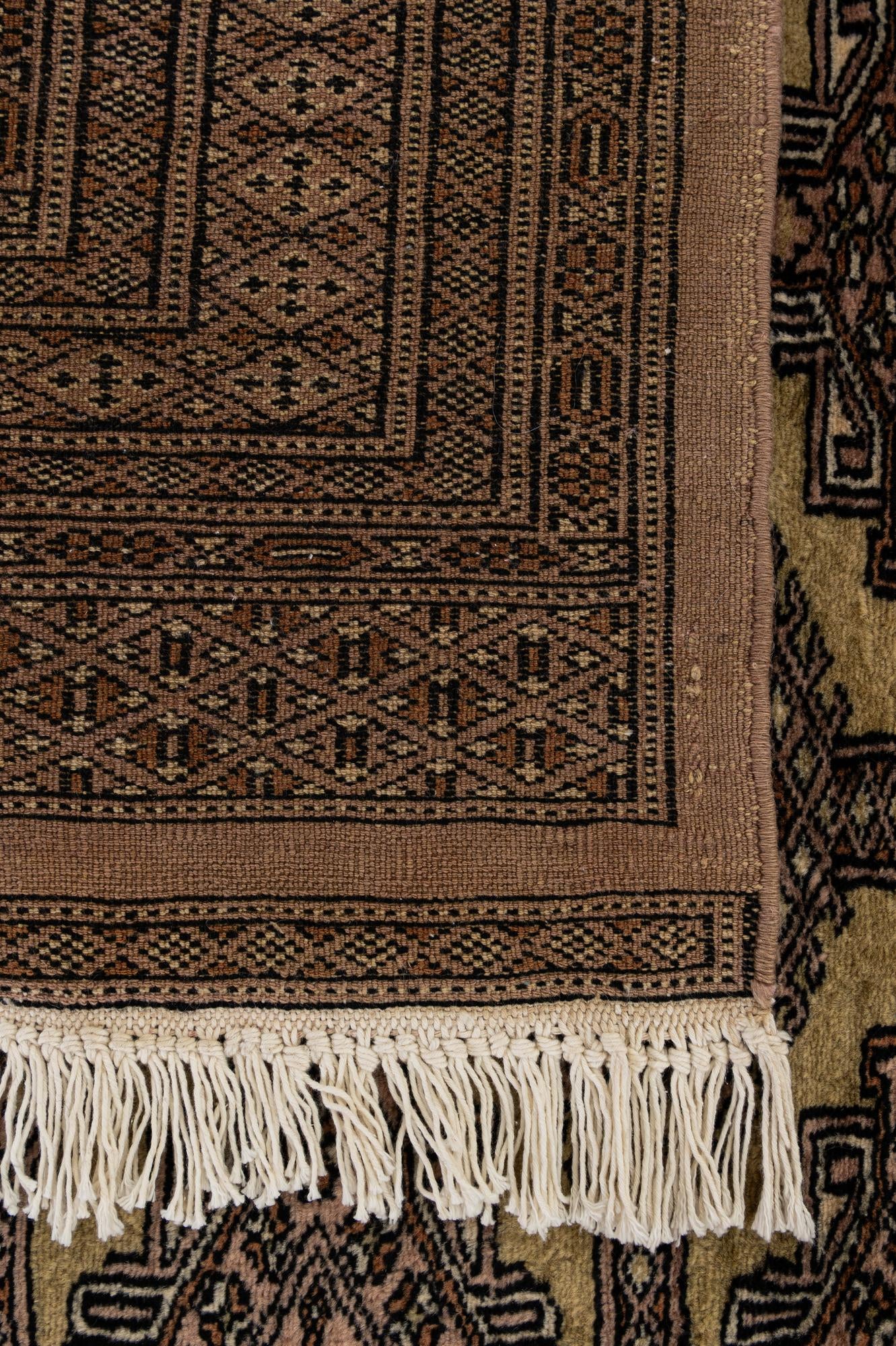 4' 4 x 5' 5 Hand Knotted Bokhara Oriental Wool Rug