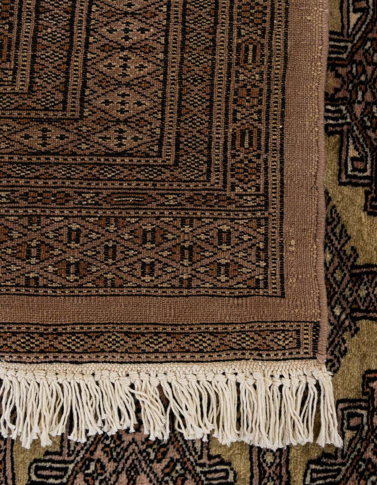 Detail image of 4' 4 x 5' 5  Hand Knotted Bokhara Oriental Wool Rug