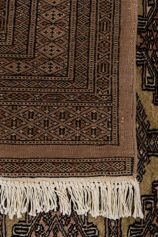 4' 4 x 5' 5 Hand Knotted Bokhara Oriental Wool Rug