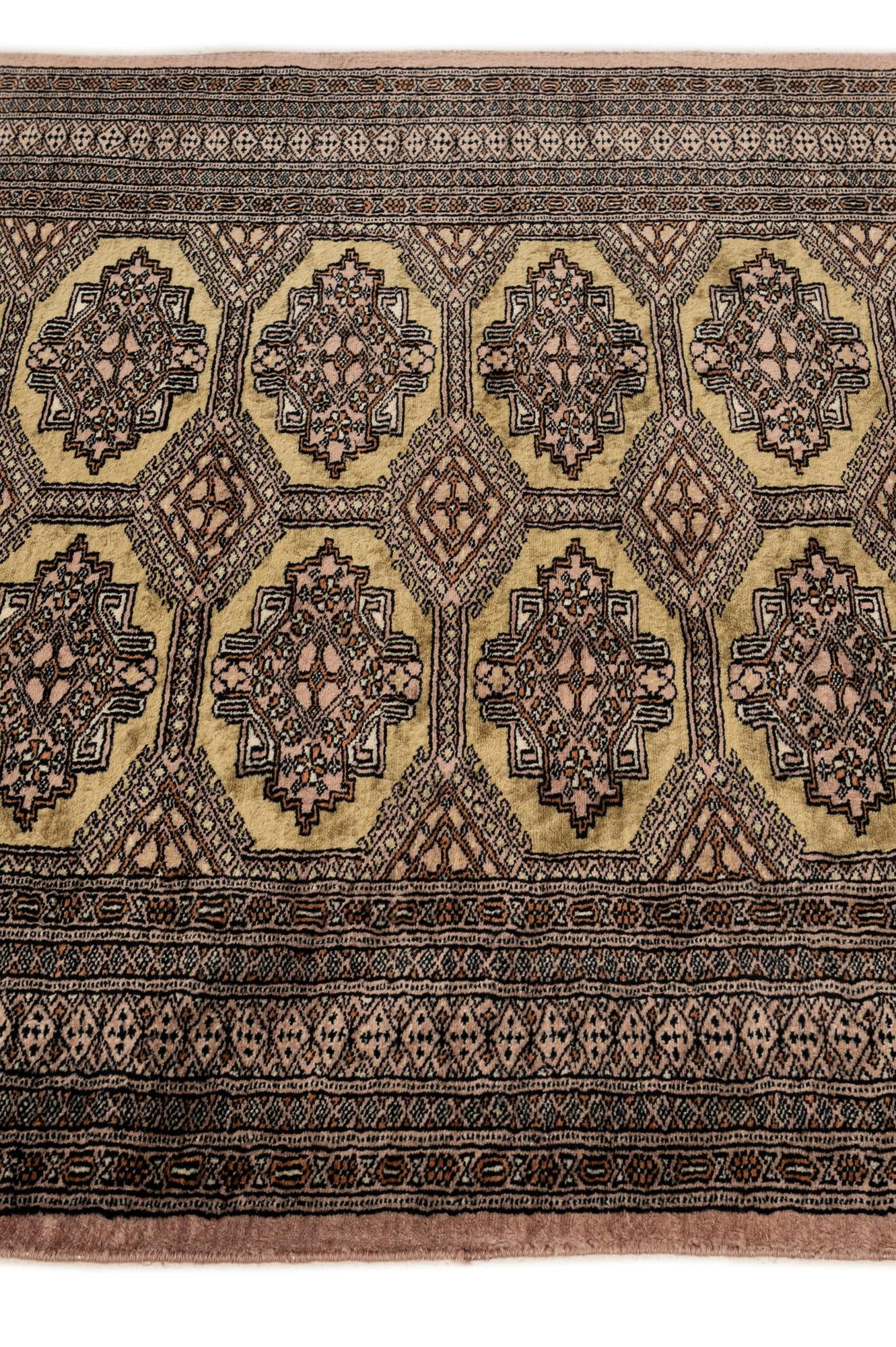 4' 4 x 5' 5 Hand Knotted Bokhara Oriental Wool Rug