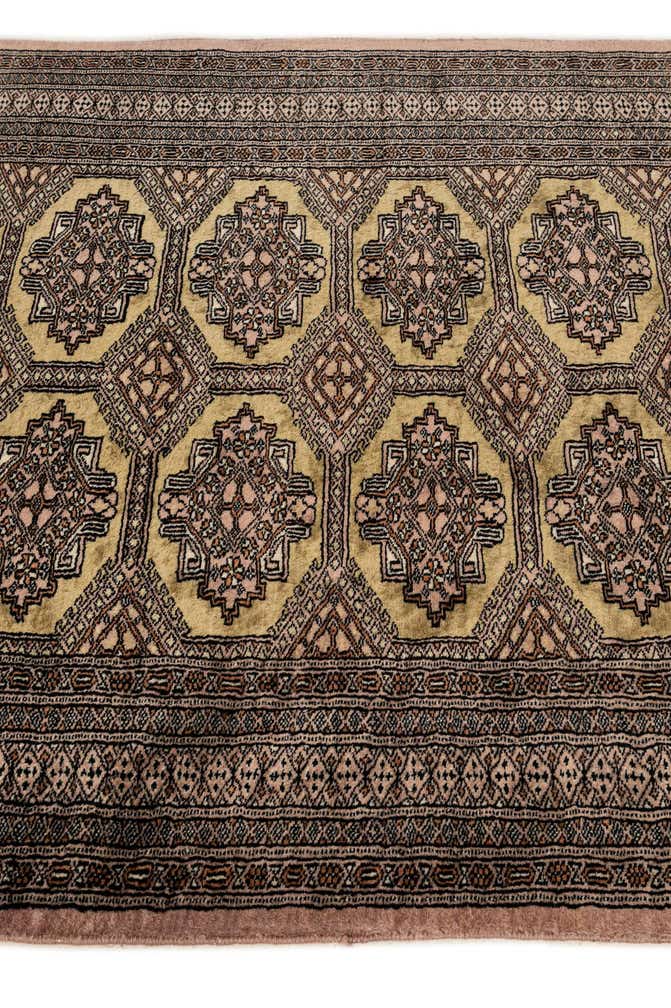 4' 4 x 5' 5 Hand Knotted Bokhara Oriental Wool Rug