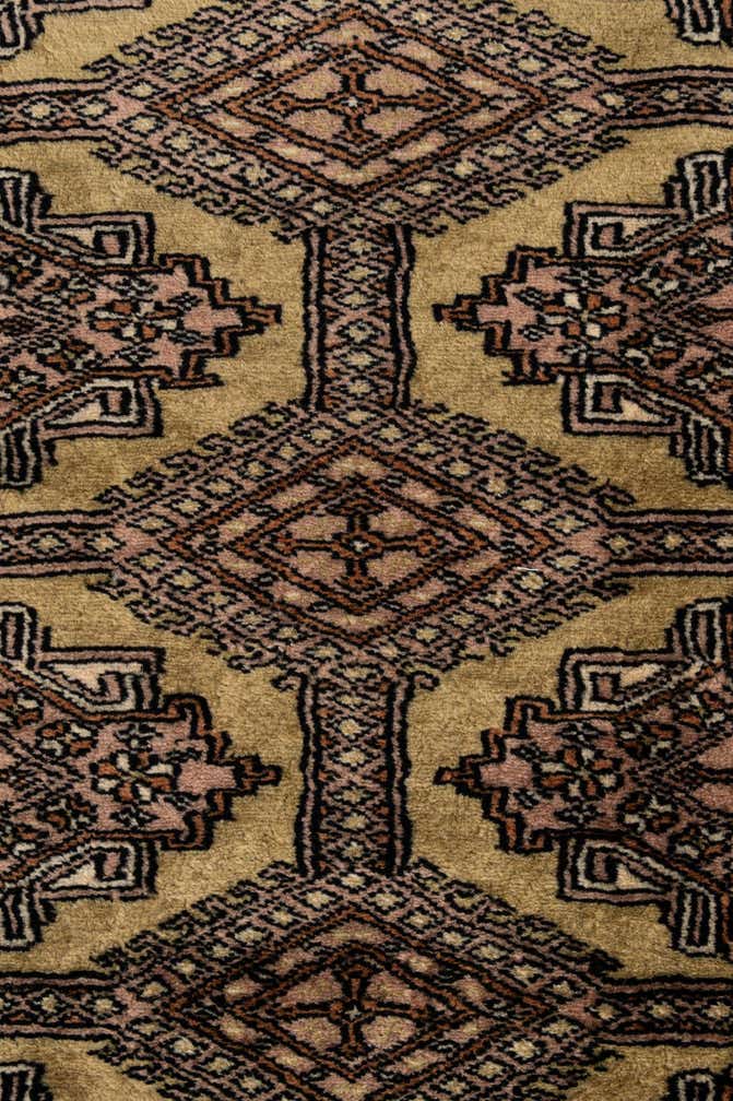 4' 4 x 5' 5 Hand Knotted Bokhara Oriental Wool Rug