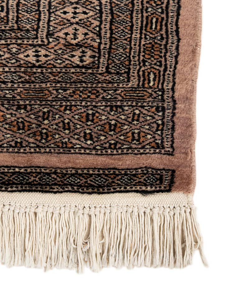 Detail image of 4' 4 x 5' 5  Hand Knotted Bokhara Oriental Wool Rug