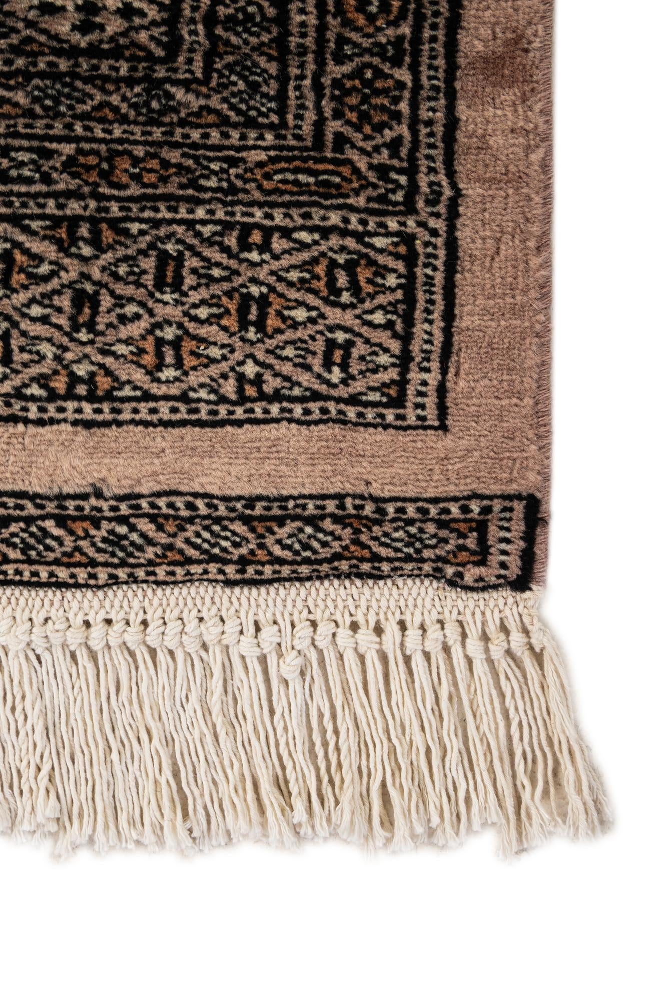 4' 4 x 5' 5 Hand Knotted Bokhara Oriental Wool Rug