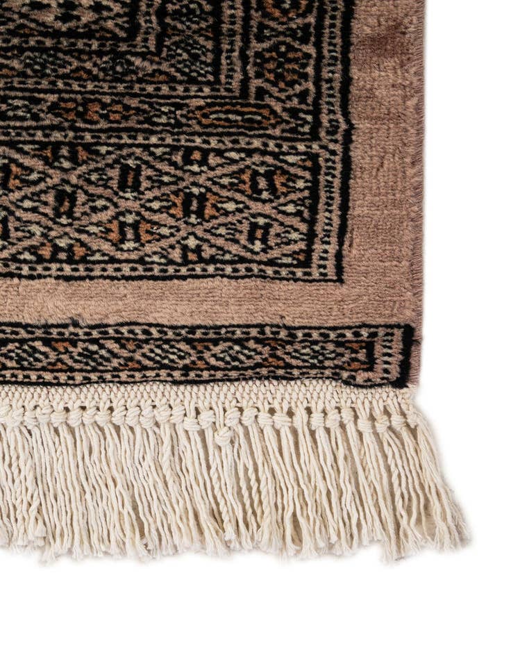 Detail image of 4' 4 x 5' 5  Hand Knotted Bokhara Oriental Wool Rug