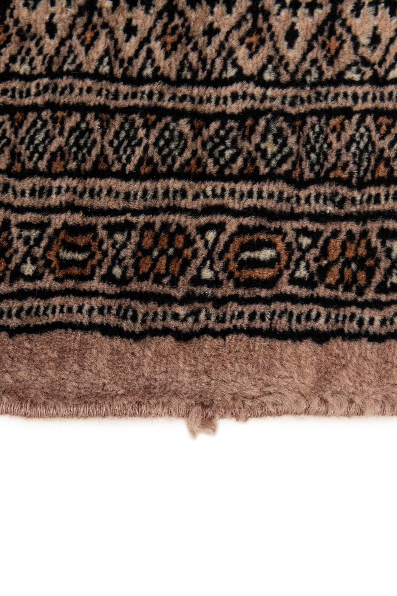 4' 4 x 5' 5 Hand Knotted Bokhara Oriental Wool Rug