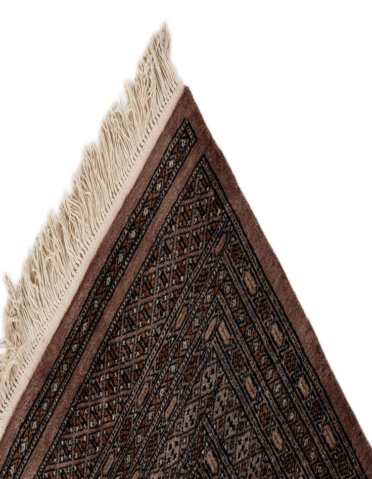 Detail image of 4' 3 x 6' 5  Hand Knotted Bokhara Oriental Wool Rug