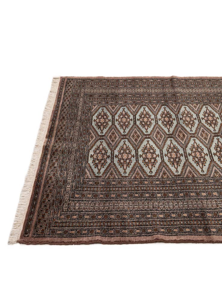 Detail image of 4' 3 x 6' 5  Hand Knotted Bokhara Oriental Wool Rug