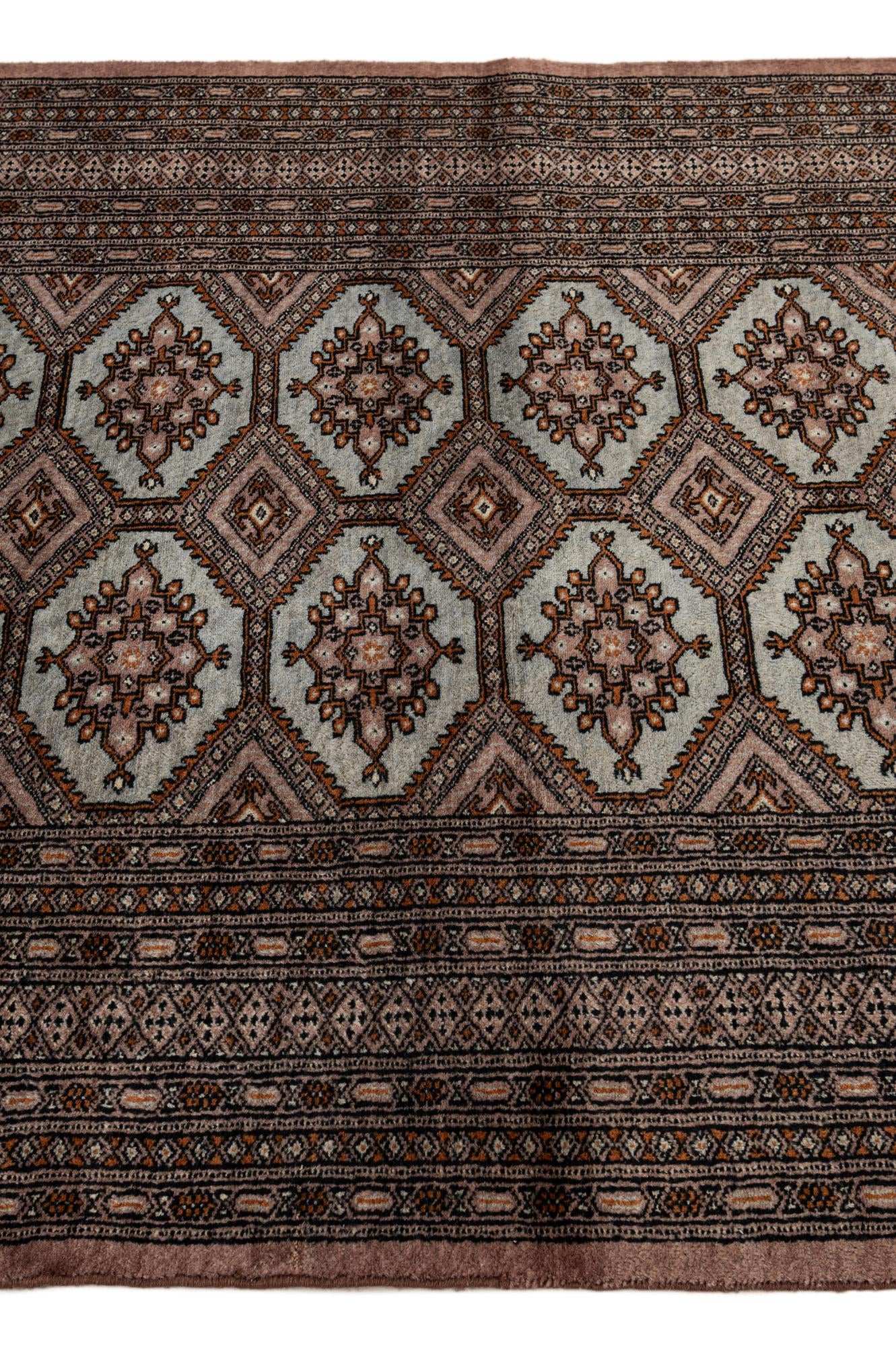 4' 3 x 6' 5 Hand Knotted Bokhara Oriental Wool Rug