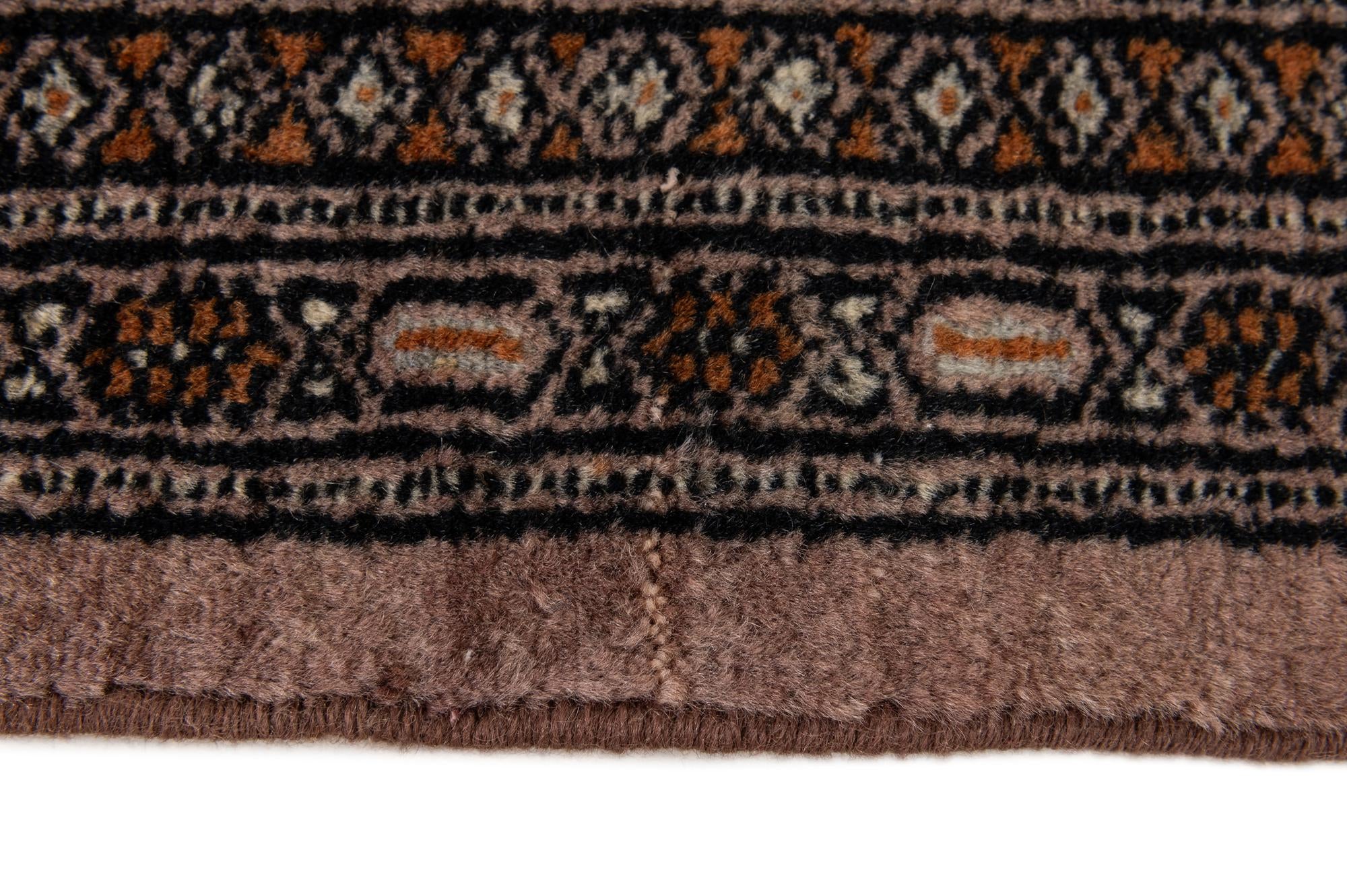 4' 3 x 6' 5 Hand Knotted Bokhara Oriental Wool Rug