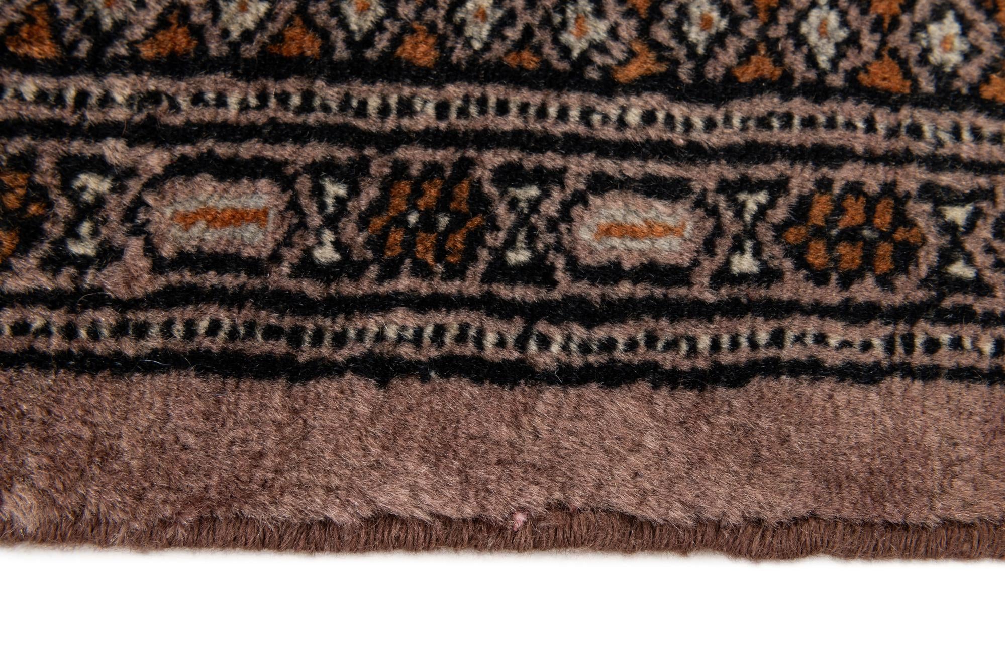 4' 3 x 6' 5 Hand Knotted Bokhara Oriental Wool Rug