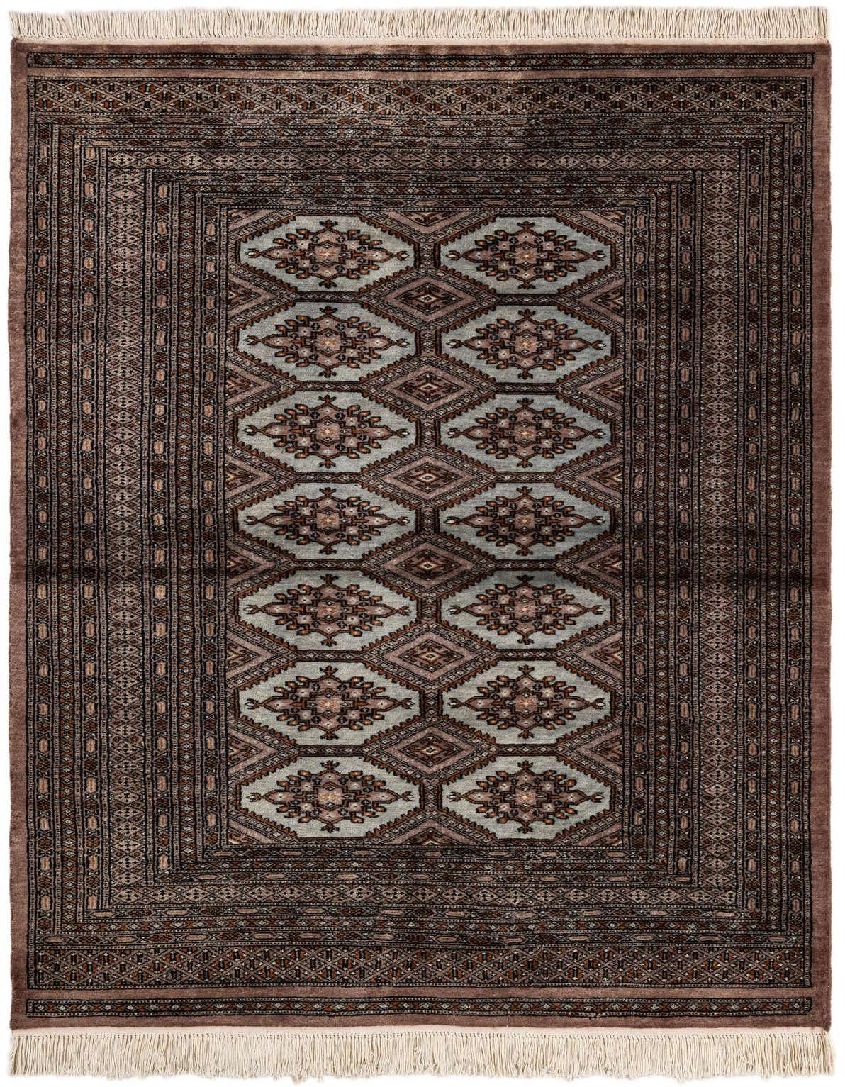 4' 3 x 6' 5 Hand Knotted Bokhara Oriental Wool Rug