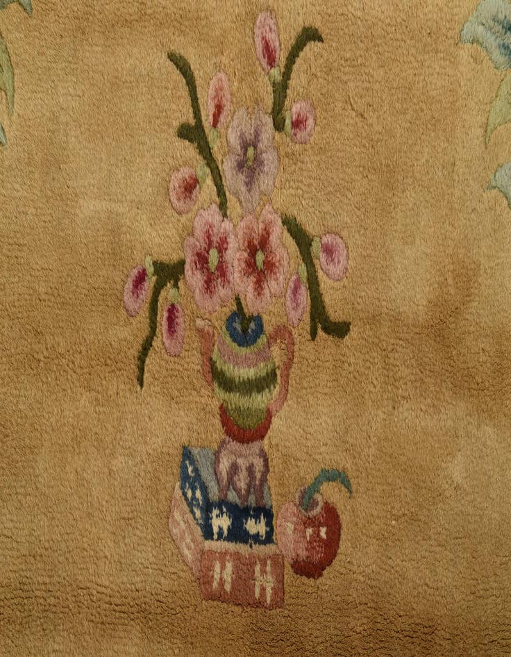 Detail image of 8' 2 x 11' 8 Hand Knotted Carved Pekin Wool Rug