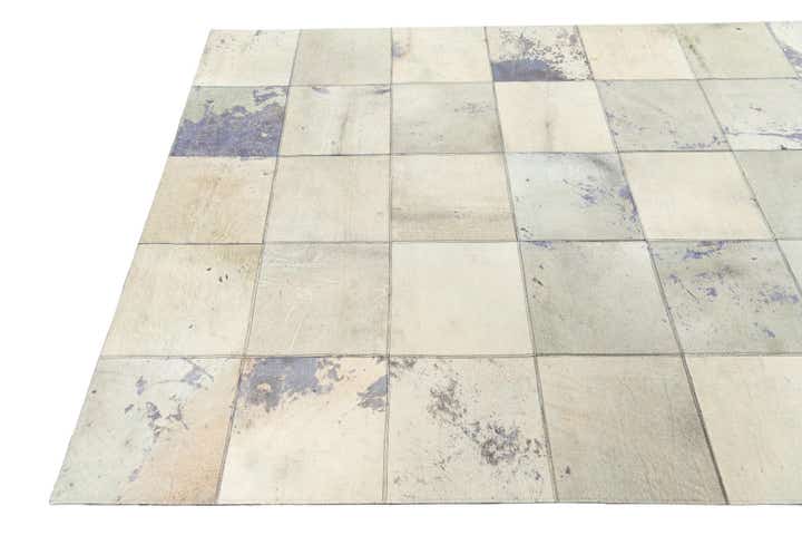 5' x 7' 9 Cowhide Leather Rug