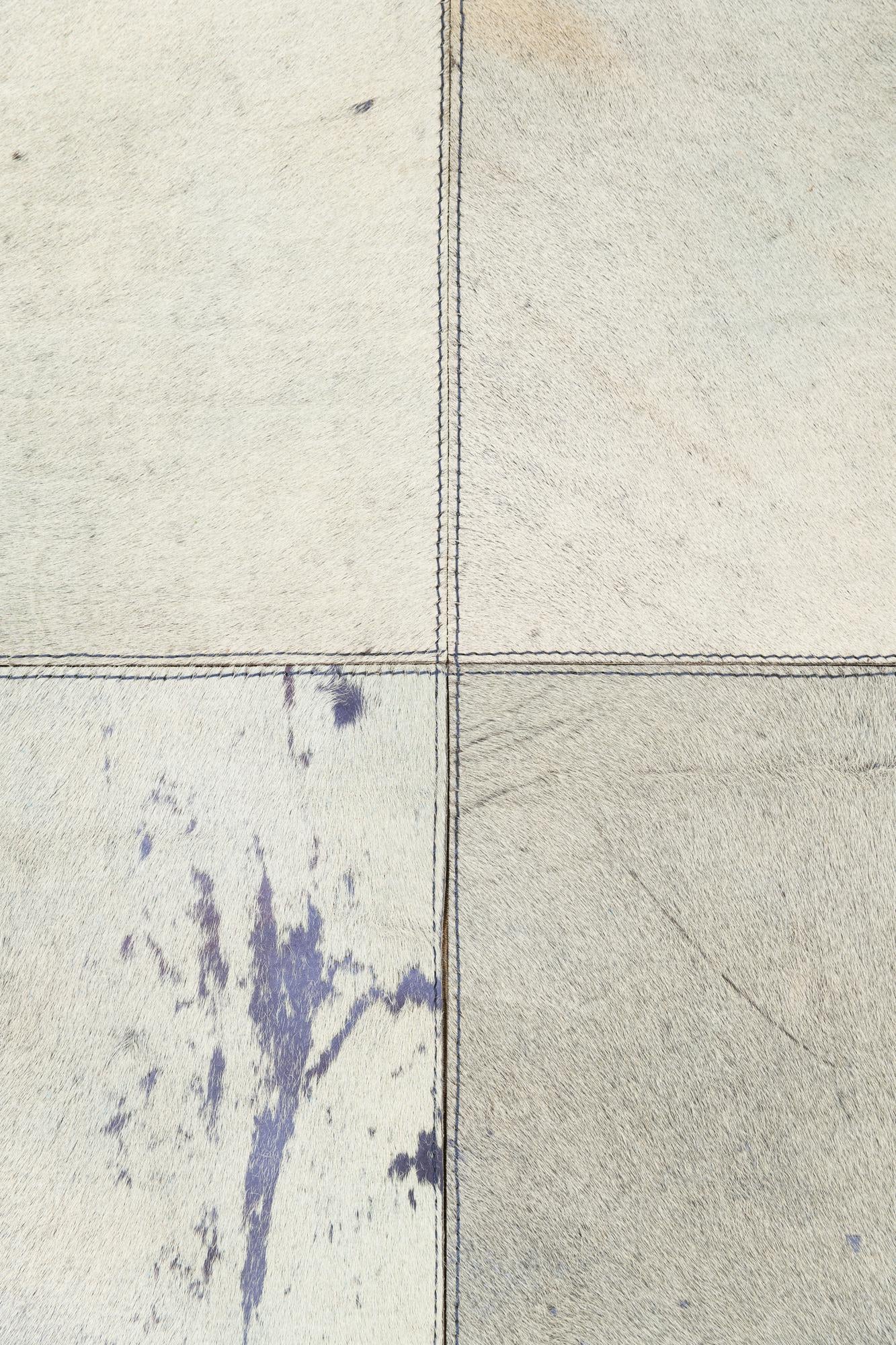 5' x 7' 9 Cowhide Leather Rug