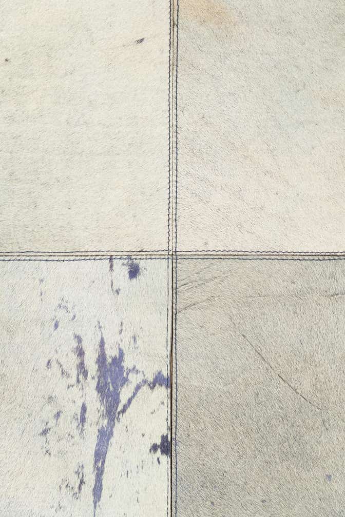 5' x 7' 9 Cowhide Leather Rug