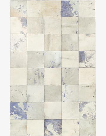 5' x 7' 9 Cowhide Leather Rug