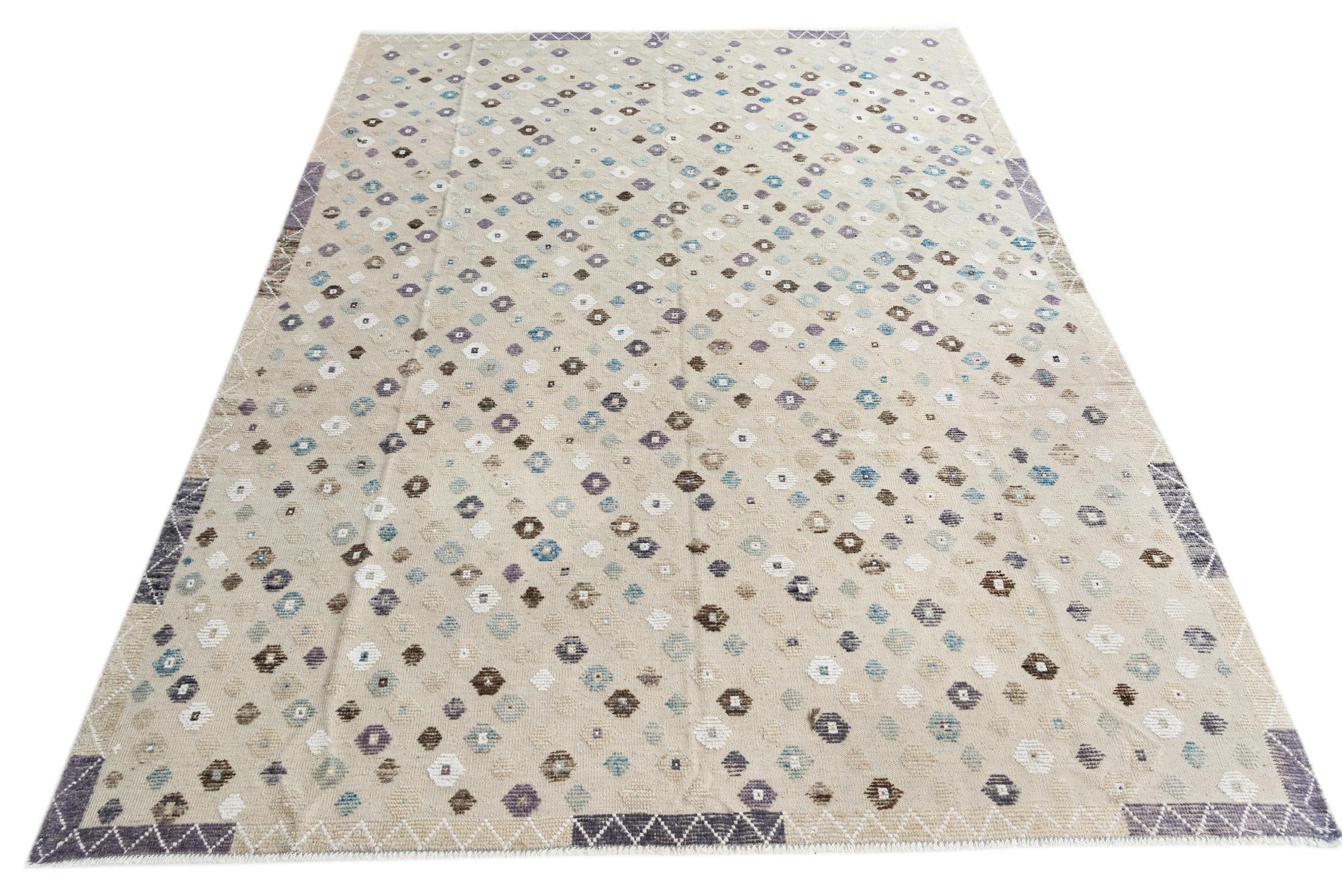 8' 10 x 12' Hand Knotted Darya Wool Rug