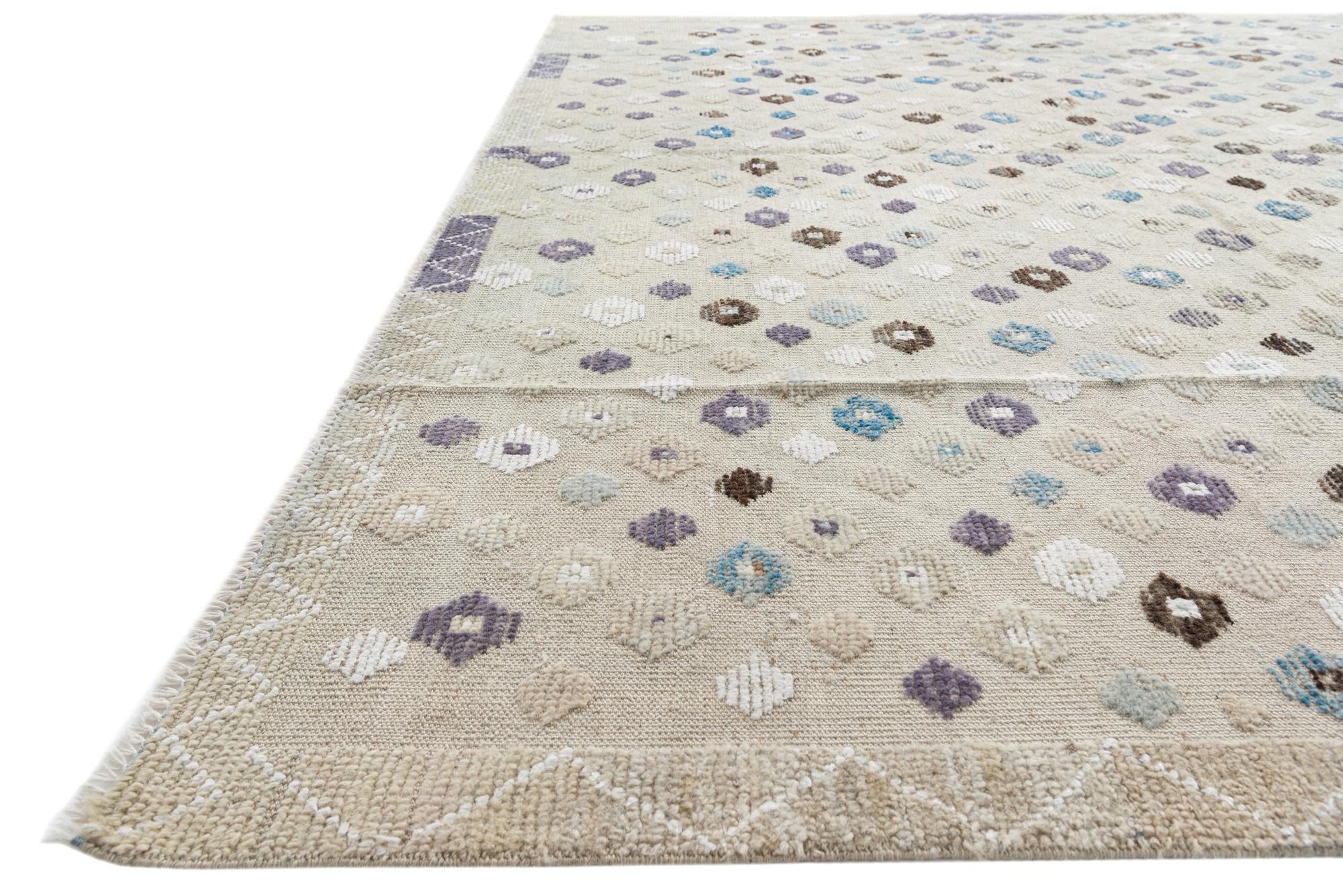 8' 10 x 12' Hand Knotted Darya Wool Rug