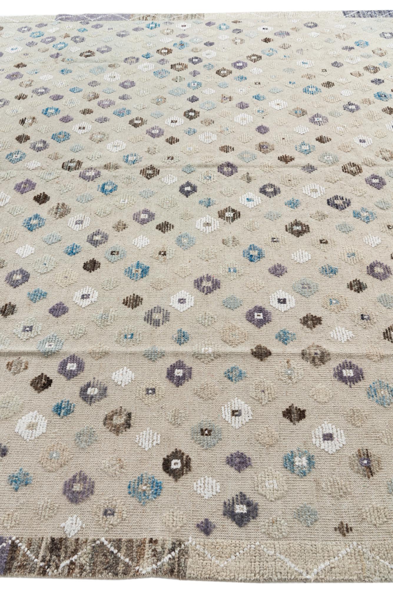 8' 10 x 12' Hand Knotted Darya Wool Rug