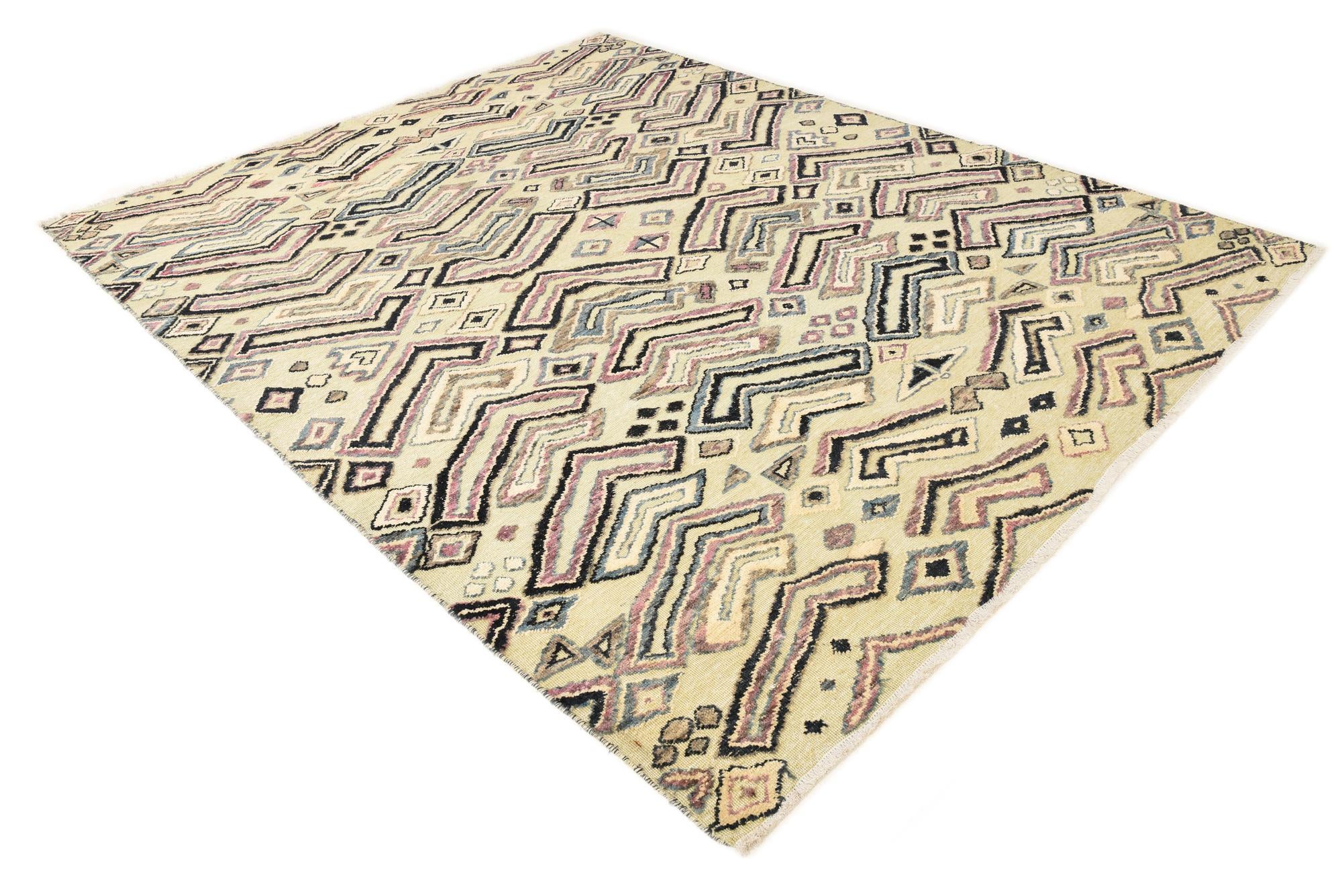 8' 1 x 10' 2 Hand Knotted Darya Wool Rug