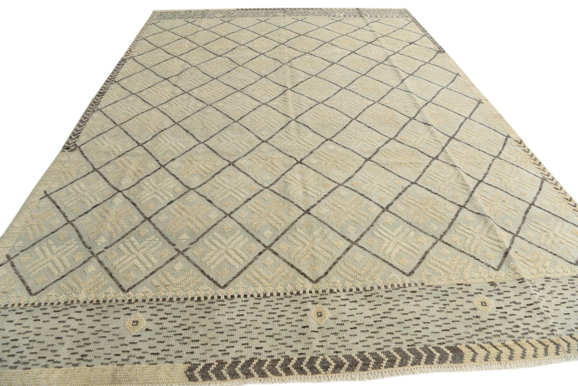 8' 9 x 12' 7 Hand Knotted Darya Wool Rug