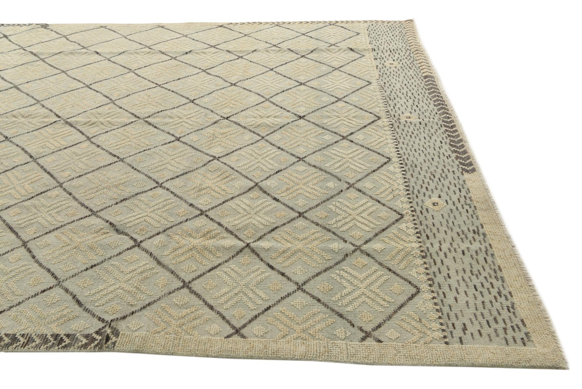 8' 9 x 12' 7 Hand Knotted Darya Wool Rug