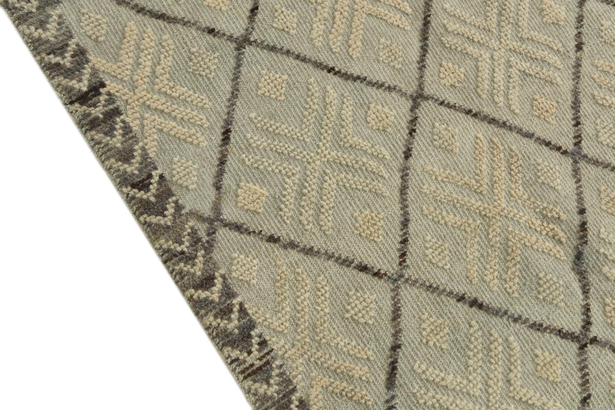 8' 9 x 12' 7 Hand Knotted Darya Wool Rug