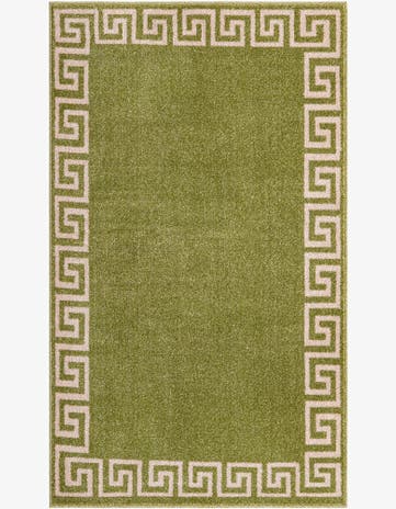 Light Green Greek Key Rug