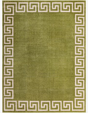 Light Green Greek Key Rug