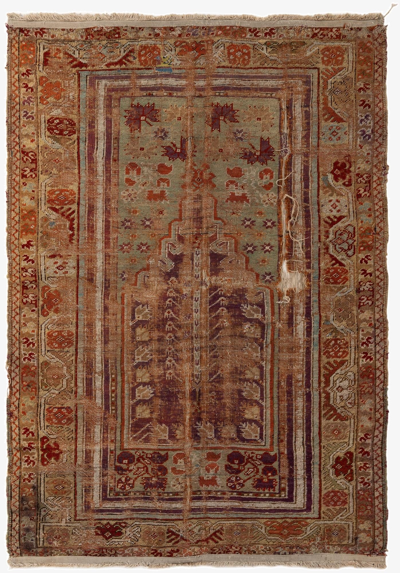 3' 10 x 5' 6  Hand Knotted Hamedan Persian Wool Rug