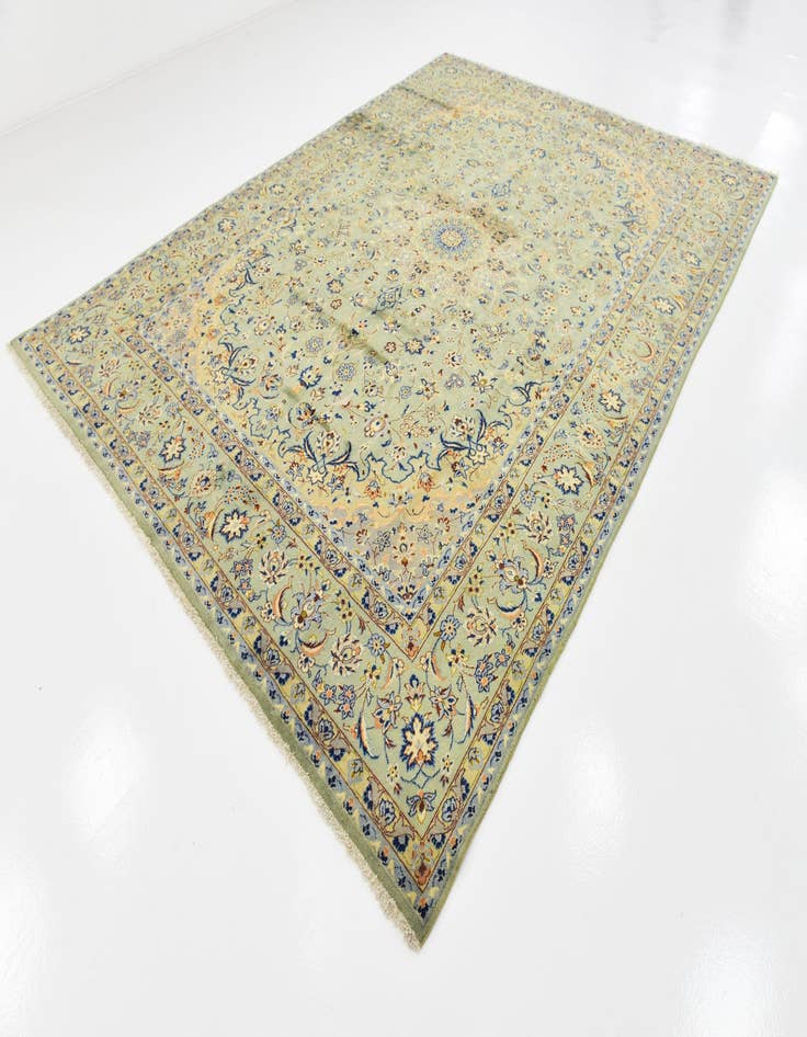 Detail image of 9' 5 x 12' 10 Hand Knotted Isfahan Persian Wool Rug