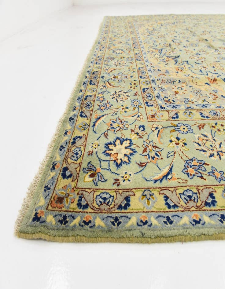 Detail image of 9' 5 x 12' 10 Hand Knotted Isfahan Persian Wool Rug