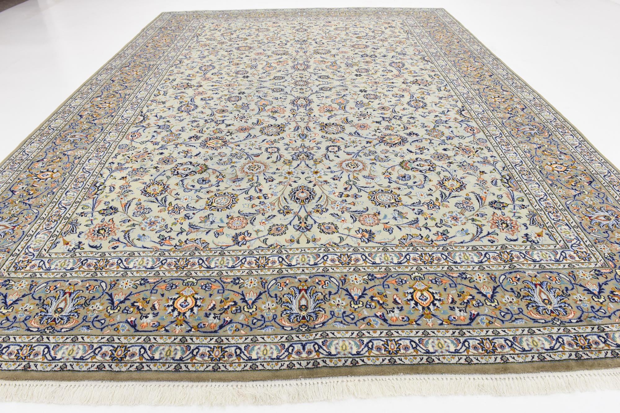 310cm x 425cm anudado a mano Kashan Alfombra Persa Lana