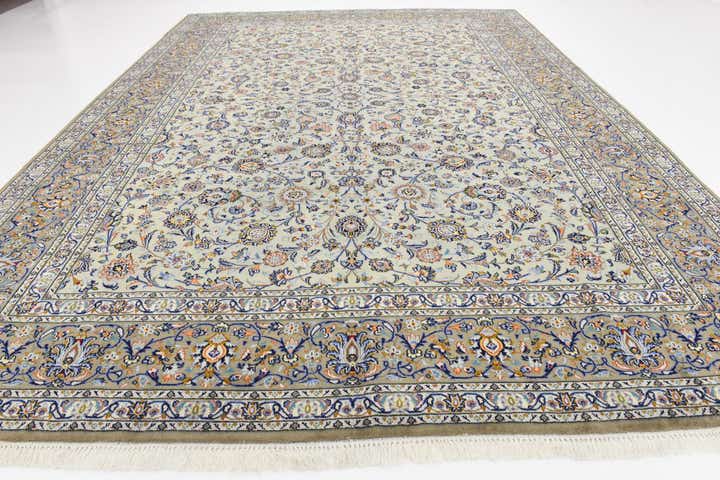 310cm x 425cm anudado a mano Kashan Alfombra Persa Lana